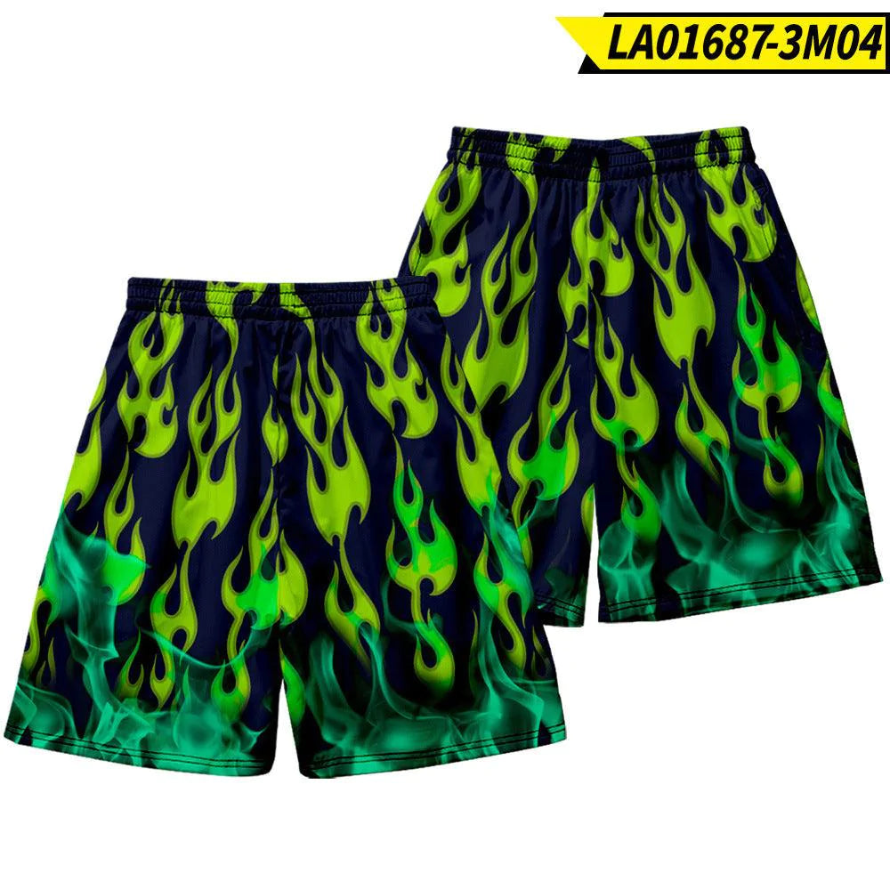 Trendy Pig Print Beach Pants Men'S Quick-Drying Non-Fitting Loose Shorts Tide Brand Casual Five-Point Pants - melvincucci