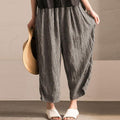 Trousers Women Long Pant Vintage Women High Elastic Waist Casual Pantalon Femme Plus Size S-5XL Plaid Wide Leg Pants - melvincucci