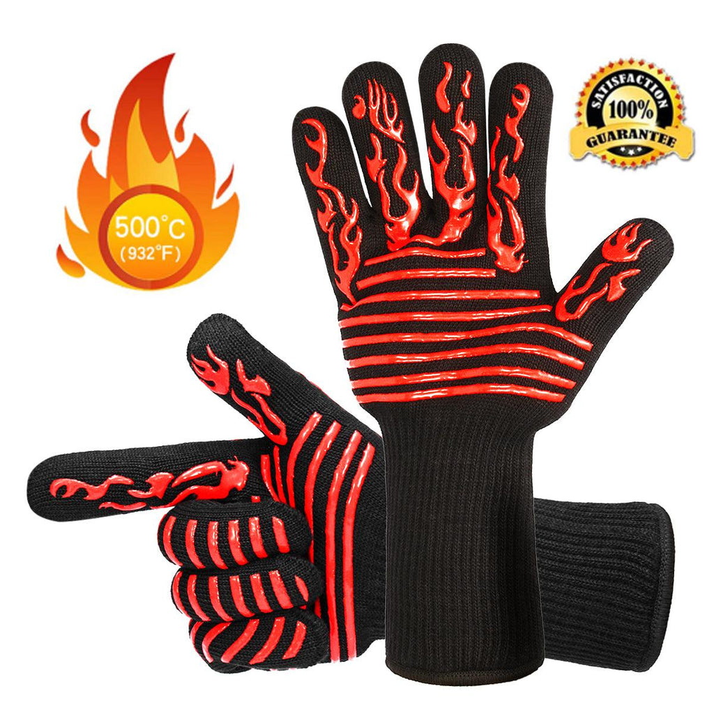 Tvird BBQ Grilling Cooking Gloves 932 F Heat Resistant Barbecue Gloves for Men Women Kitchen Protective Gloves - melvincucci