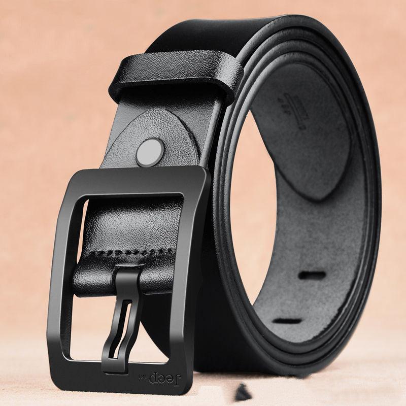 Two Layers Of Cowhide Belt For Men With Needle Buckle Belt - melvincucci