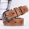 Two-line Men's And Women's Belts Young Students Hollow Out All-match Thin Trousers Belts Korean Denim Dress Belts - melvincucci
