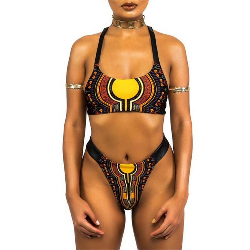 Two Piece Ankara Print Bikini Set - melvincucci