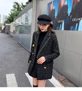 Two-piece Suit Of Plaid Woolen Blazer And Shorts - melvincucci
