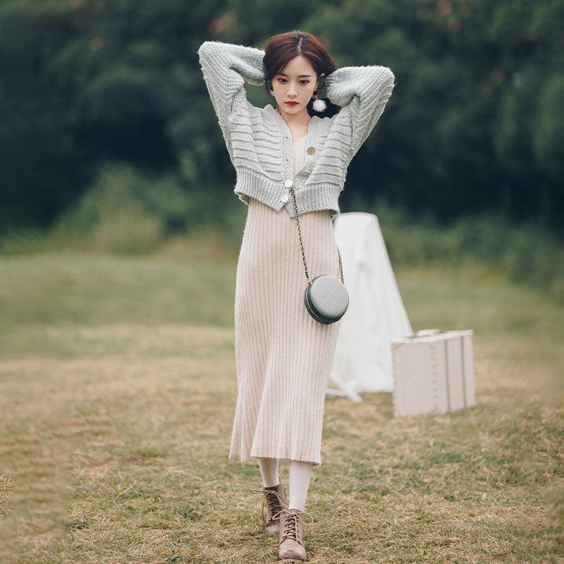 Two Piece Sweater Skirt Women - melvincucci