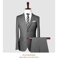Two pieces of gray suit men suit small suit jacket for men's suit - melvincucci