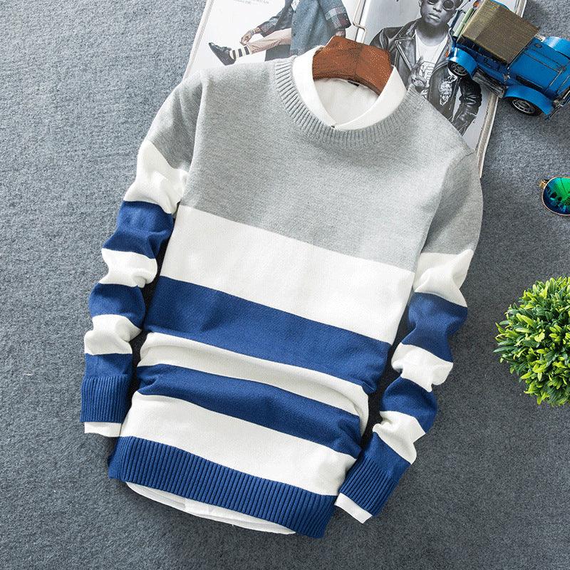 Urban Horizontal-Striped Casual Sweater - melvincucci