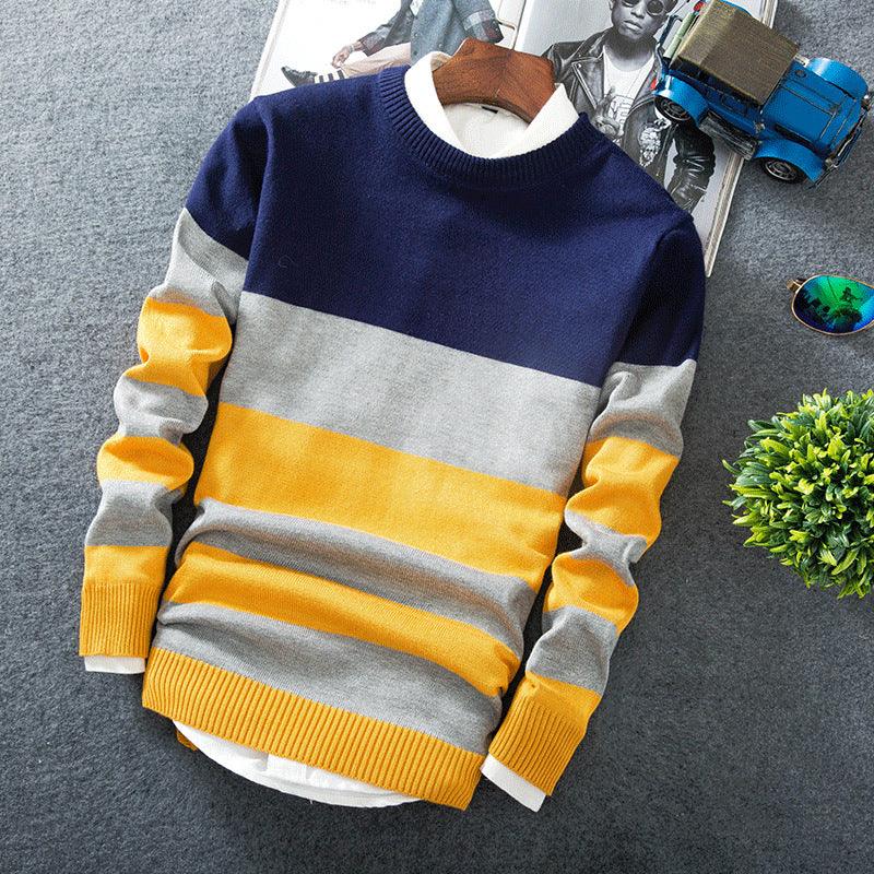 Urban Horizontal-Striped Casual Sweater - melvincucci