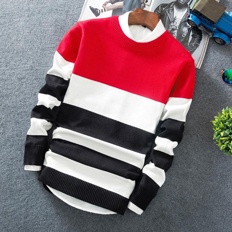 Urban Horizontal-Striped Casual Sweater - melvincucci