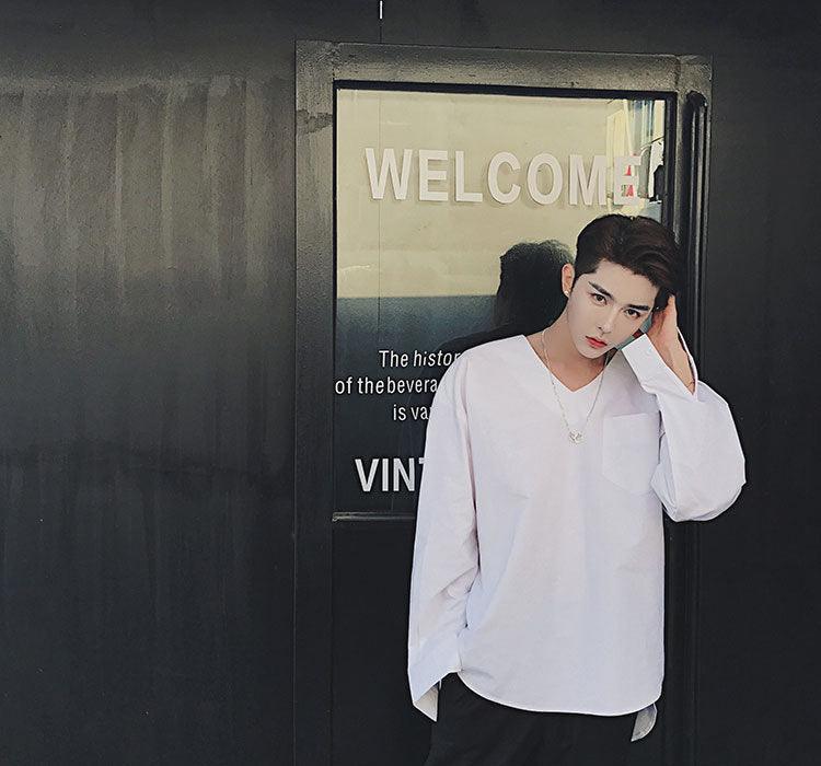 V-neck pullover shirt - melvincucci