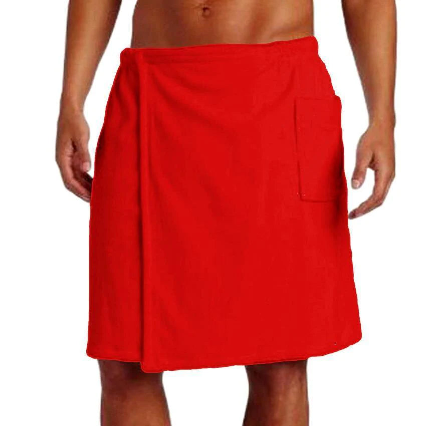 Velcro Bath Towel Men's With Pocket Bathrobe - melvincucci