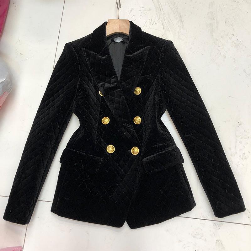 Velvet diamond retro small suit women - melvincucci