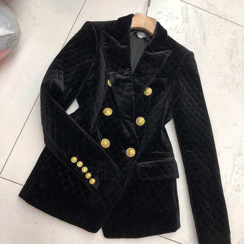 Velvet diamond retro small suit women - melvincucci