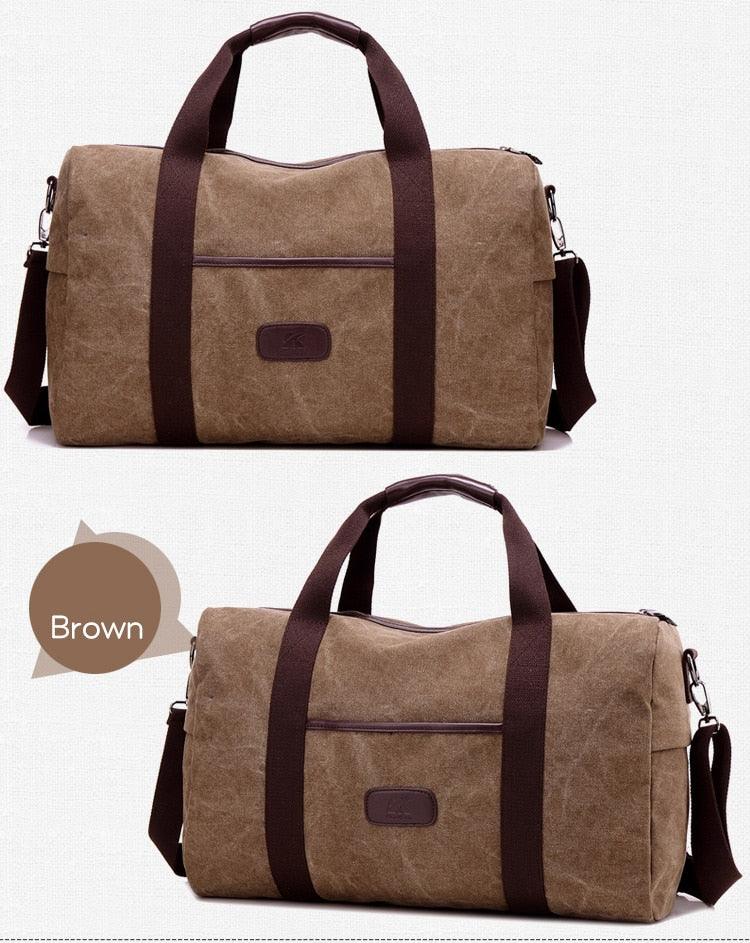 Vintage Men Canvas handbag High Quality Travel Bags Large Capacity Women Luggage Travel Duffle Bags - melvincucci
