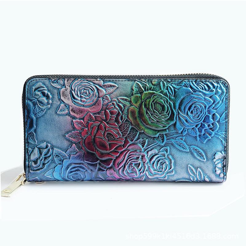 Wallet Women Fashion Embossed Zipper Clutch Bag Ladies Wallet MobilePhone Bag Handbag - melvincucci
