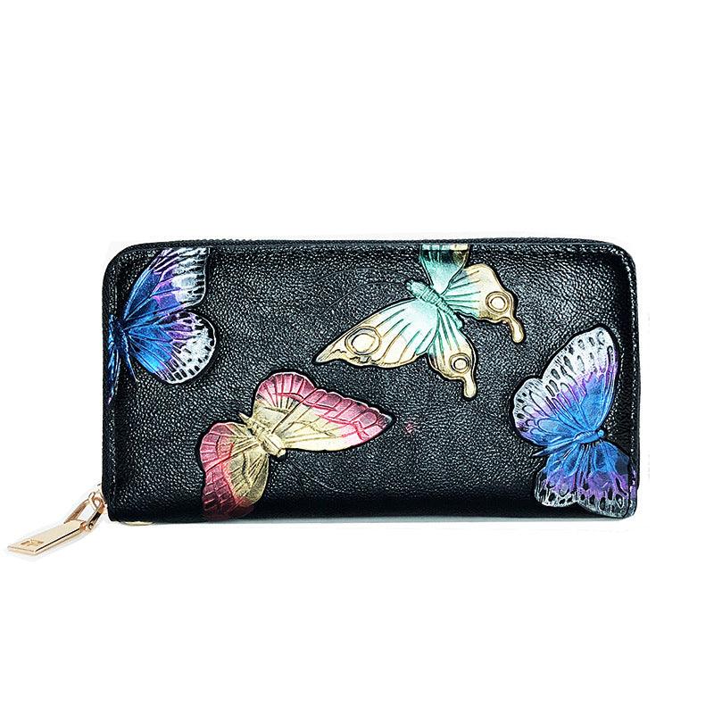Wallet Women Fashion Embossed Zipper Clutch Bag Ladies Wallet MobilePhone Bag Handbag - melvincucci
