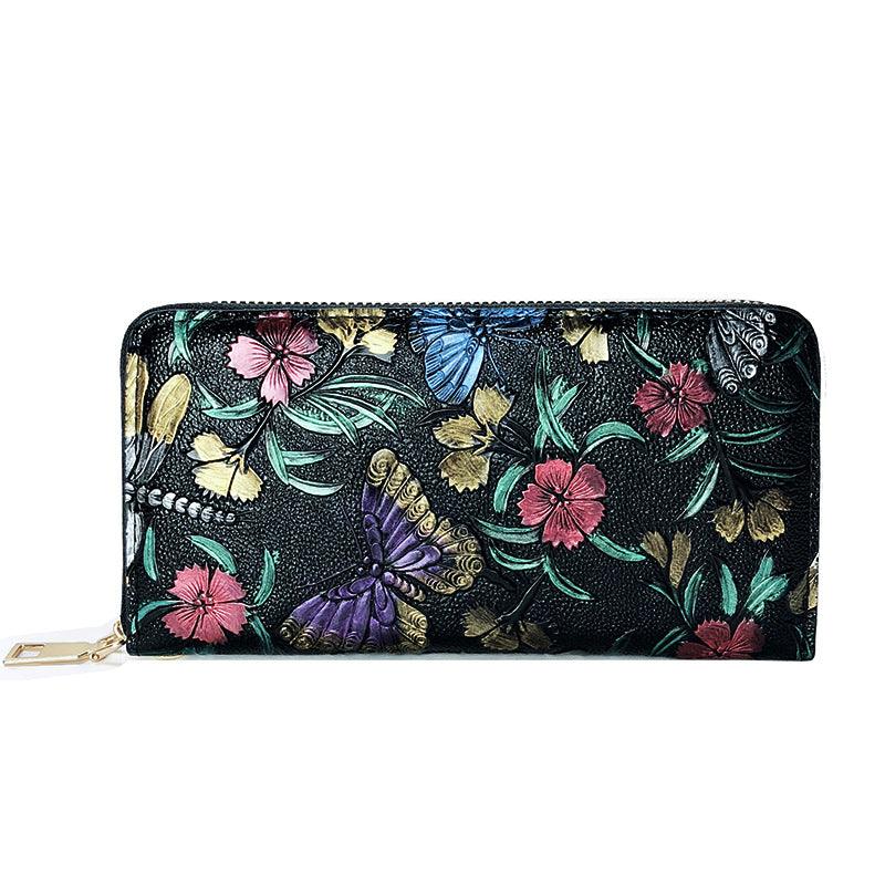 Wallet Women Fashion Embossed Zipper Clutch Bag Ladies Wallet MobilePhone Bag Handbag - melvincucci