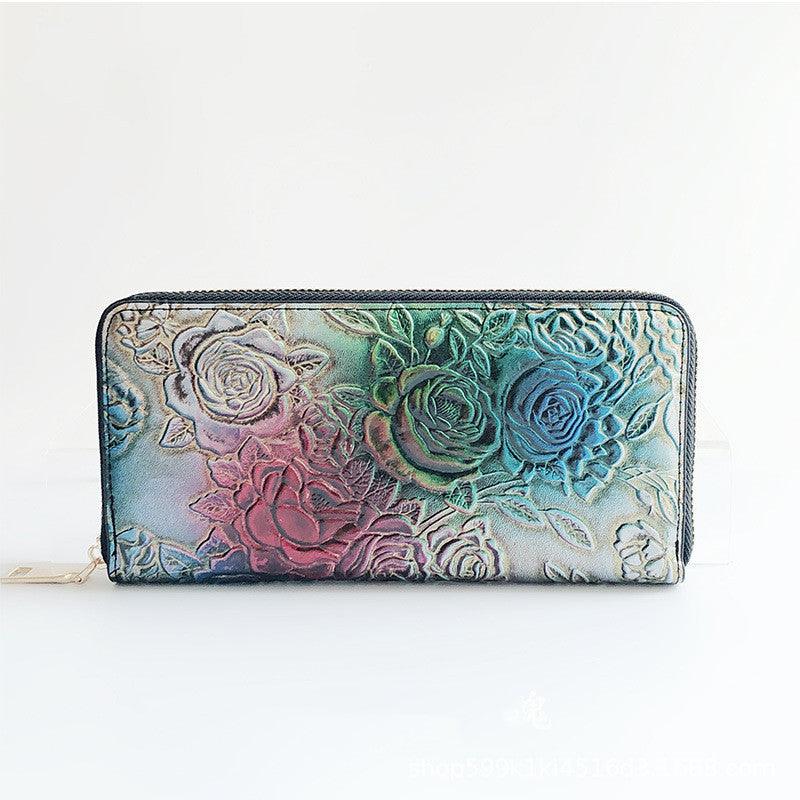 Wallet Women Fashion Embossed Zipper Clutch Bag Ladies Wallet MobilePhone Bag Handbag - melvincucci