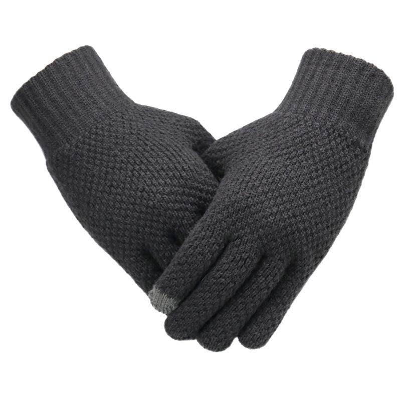 Warm knitted gloves for men in winter - melvincucci
