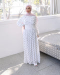 WEPBEL-Women Muslim Arabic Dress Ramadan Knit Dress High Waist Abaya Long Sleeve Slim Big Swing Islamic Party Clothing - melvincucci