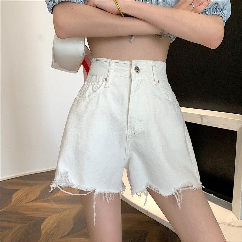 White Denim Shorts Women''s Summer - melvincucci
