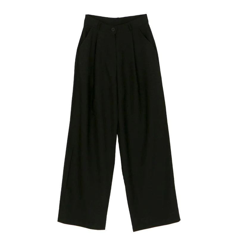 White suit short coat wide leg pants suit - melvincucci