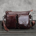 Wholesale manufacturers Leather Men's casual bag bag leather men singles diagonal briefcase - melvincucci