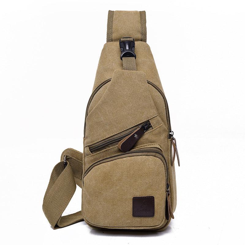 Wholesale new Leisure Canvas chest bag men skew bag Korean tide fashion bag backpack student sports bag - melvincucci