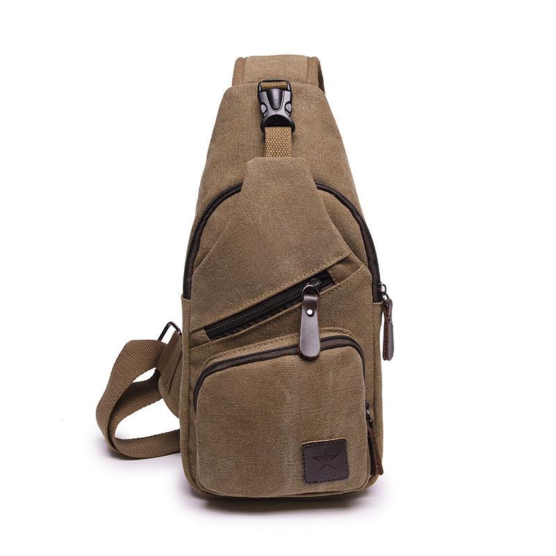 Wholesale new Leisure Canvas chest bag men skew bag Korean tide fashion bag backpack student sports bag - melvincucci