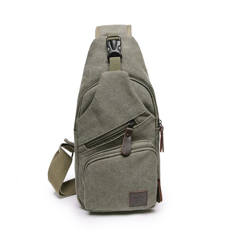 Wholesale new Leisure Canvas chest bag men skew bag Korean tide fashion bag backpack student sports bag - melvincucci