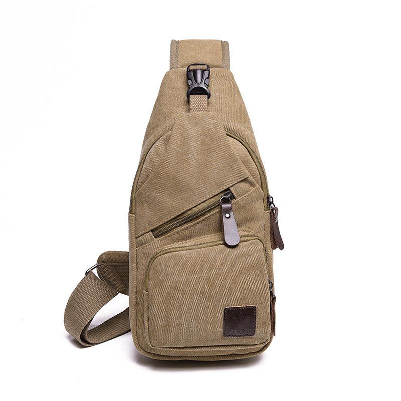 Wholesale new Leisure Canvas chest bag men skew bag Korean tide fashion bag backpack student sports bag - melvincucci