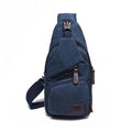 Wholesale new Leisure Canvas chest bag men skew bag Korean tide fashion bag backpack student sports bag - melvincucci