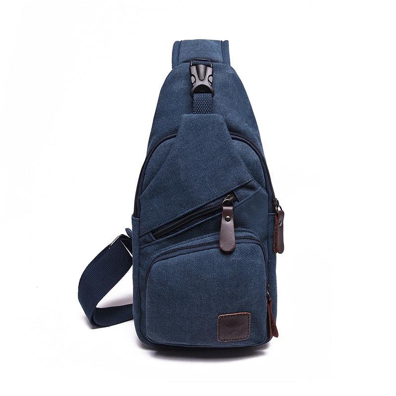 Wholesale new Leisure Canvas chest bag men skew bag Korean tide fashion bag backpack student sports bag - melvincucci