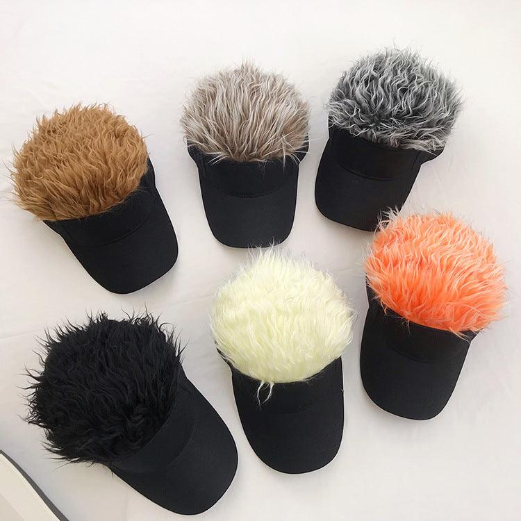Wig Hat One Piece Peaked Cap Men And Women Personality Empty Top Hat - melvincucci