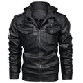Winter And Autumn Men PU Jacket Pocket Fit Leather Coats Motorcycle Slim Male Jacket - melvincucci