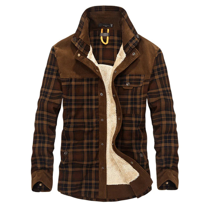 Winter Jacket Men Thicken Warm Fleece Jackets Coats Pure Cotton Plaid Jacket Military Clothes - melvincucci