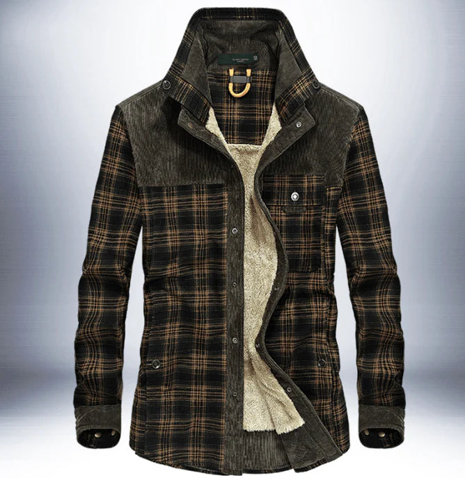 Winter Jacket Men Thicken Warm Fleece Jackets Coats Pure Cotton Plaid Jacket Military Clothes - melvincucci