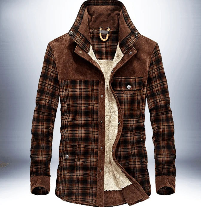 Winter Jacket Men Thicken Warm Fleece Jackets Coats Pure Cotton Plaid Jacket Military Clothes - melvincucci