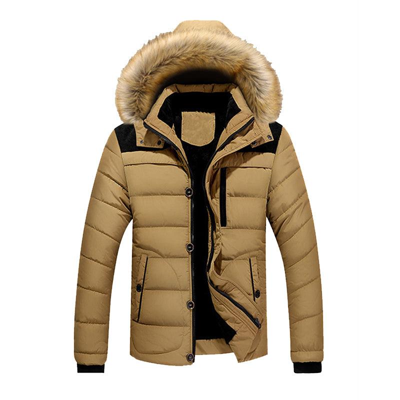 Winter Men Jacket Thick Hooded Fur Collar Men Coats Casual Padded Men Jackets - melvincucci
