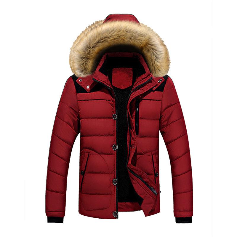 Winter Men Jacket Thick Hooded Fur Collar Men Coats Casual Padded Men Jackets - melvincucci