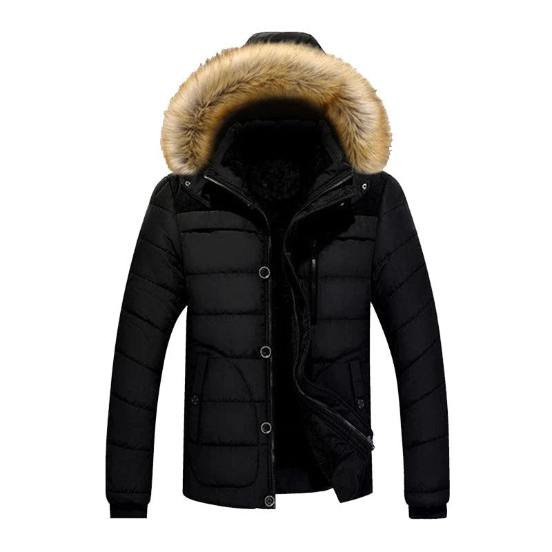 Winter Men Jacket Thick Hooded Fur Collar Men Coats Casual Padded Men Jackets - melvincucci