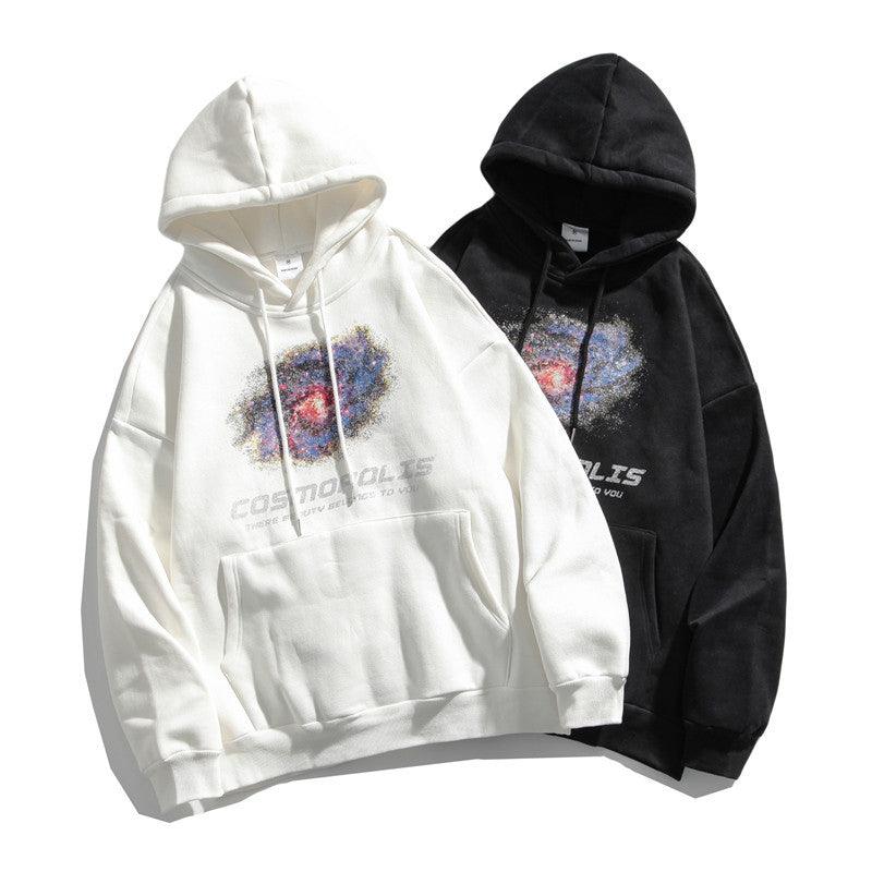 Winter printing tide brand hooded sweater men - melvincucci
