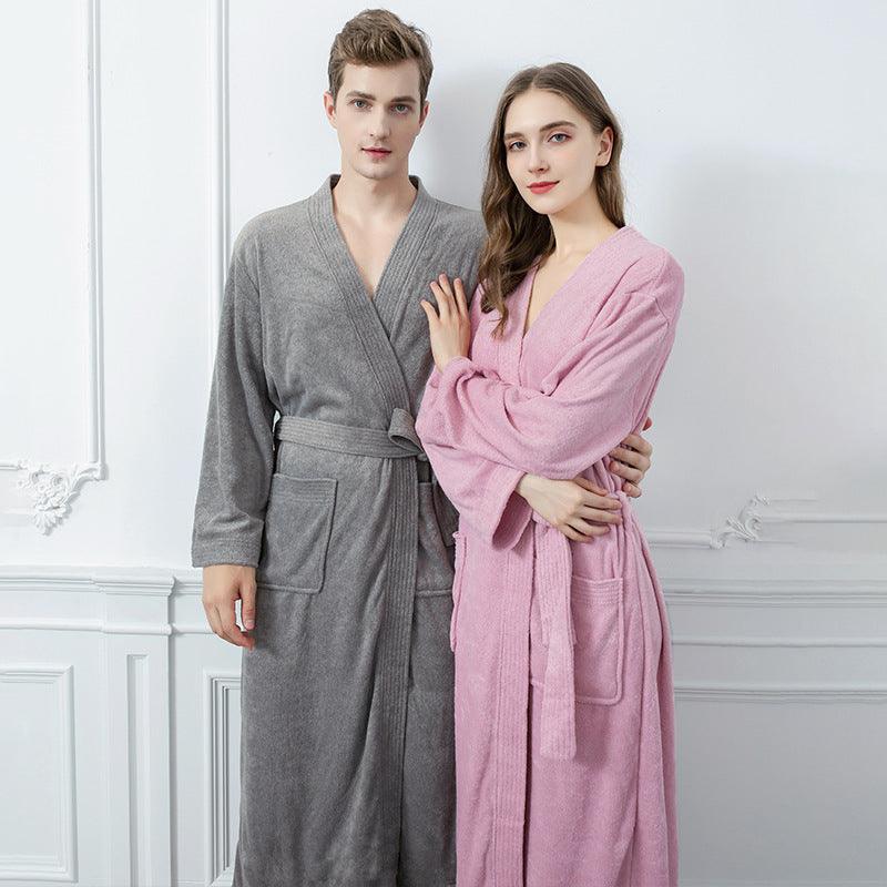 Winter Thickened Japanese-style Double-sided Towel Absorbent Bathrobe - melvincucci