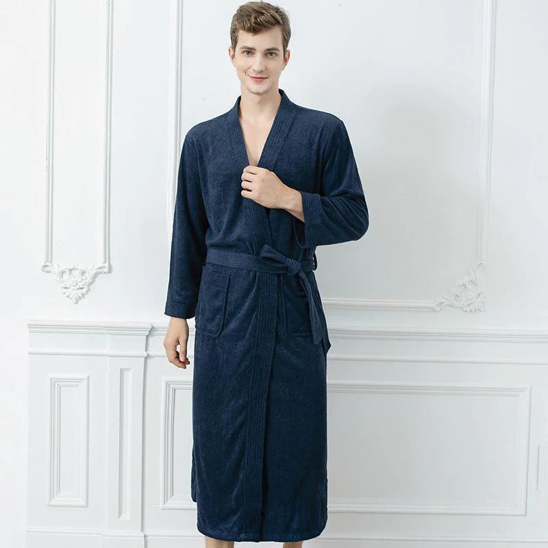 Winter Thickened Japanese-style Double-sided Towel Absorbent Bathrobe - melvincucci
