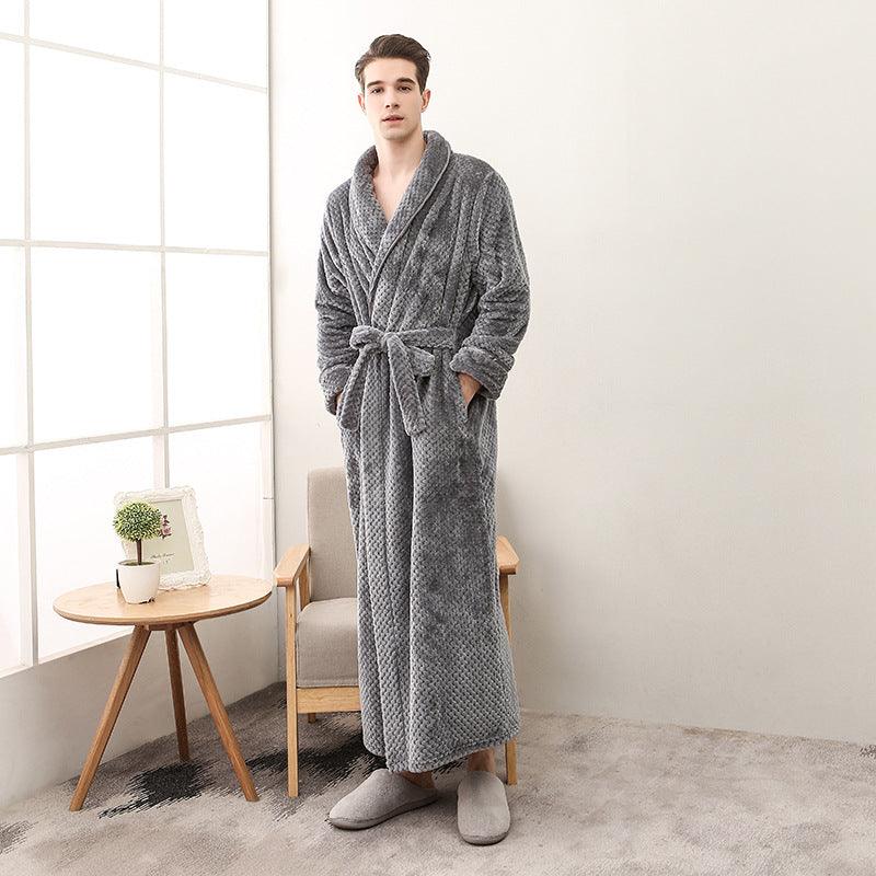 Winter Women Night Gown Couple Robe Men Bathrobe - melvincucci
