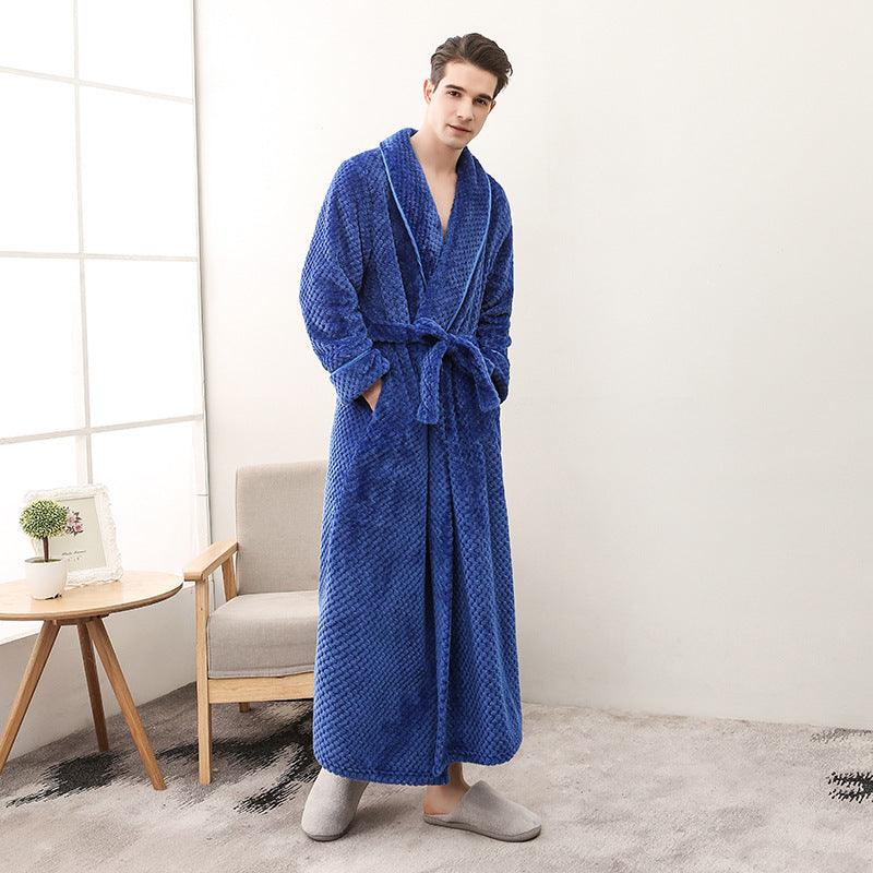 Winter Women Night Gown Couple Robe Men Bathrobe - melvincucci