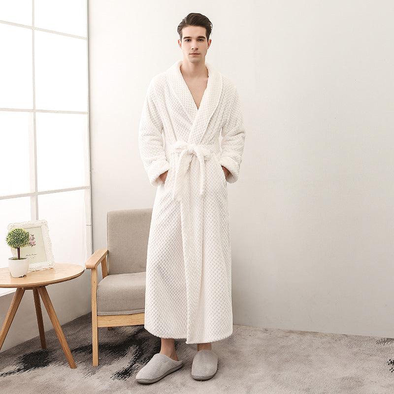 Winter Women Night Gown Couple Robe Men Bathrobe - melvincucci