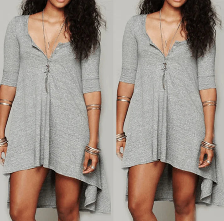 Women Assymetric Dress - melvincucci