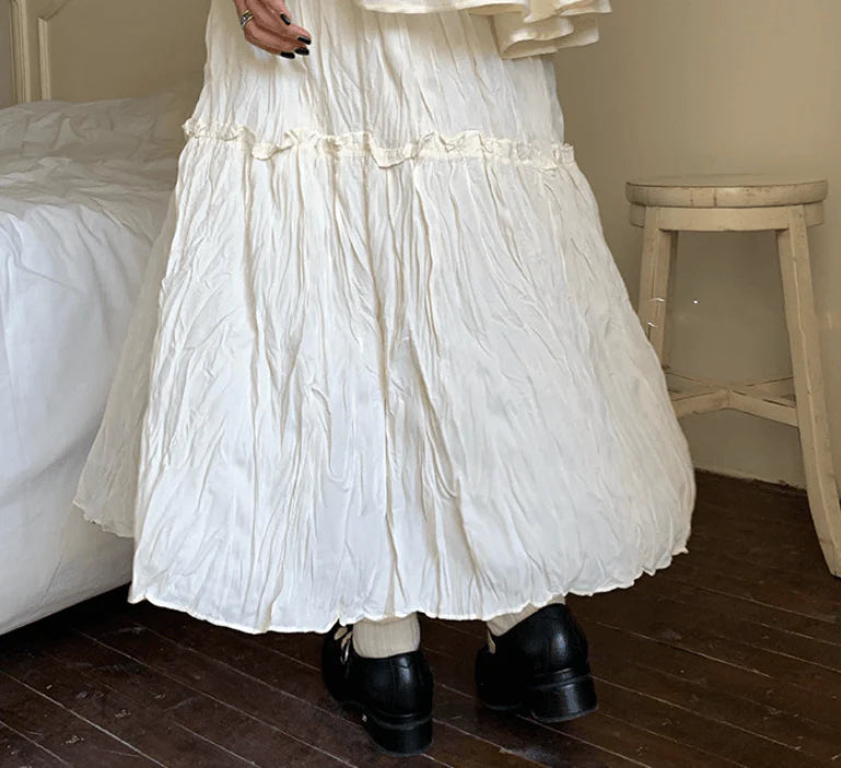 Women Autumn And Mid Length Wrinkled Skirt - melvincucci