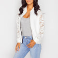 Women Bomber Jacket With Lace - melvincucci