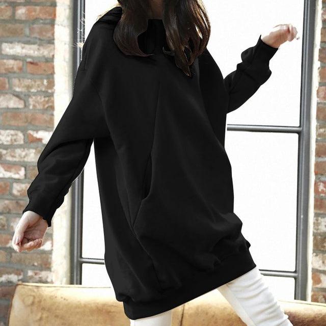 Women Casual Solid Sweatshirts Plus Size Tops Autumn - melvincucci